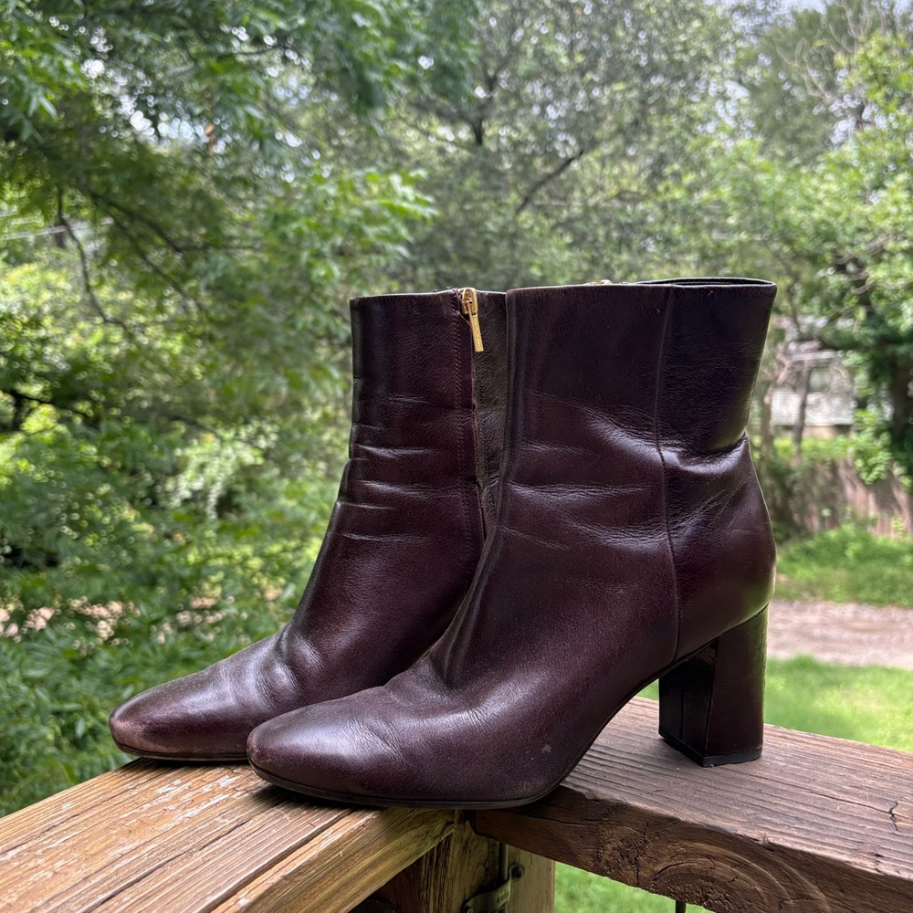 Veronica Beard Cera Leather Ankle Boot